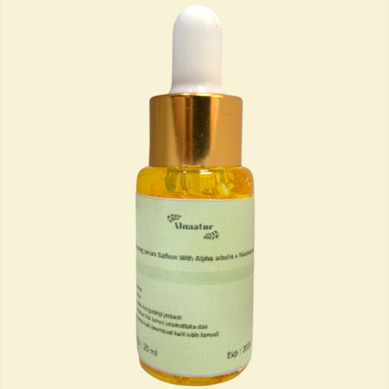 Serum Glowing Saffron 20ml Original+Arbutin+Niacinamide pemutih Kulit Alami