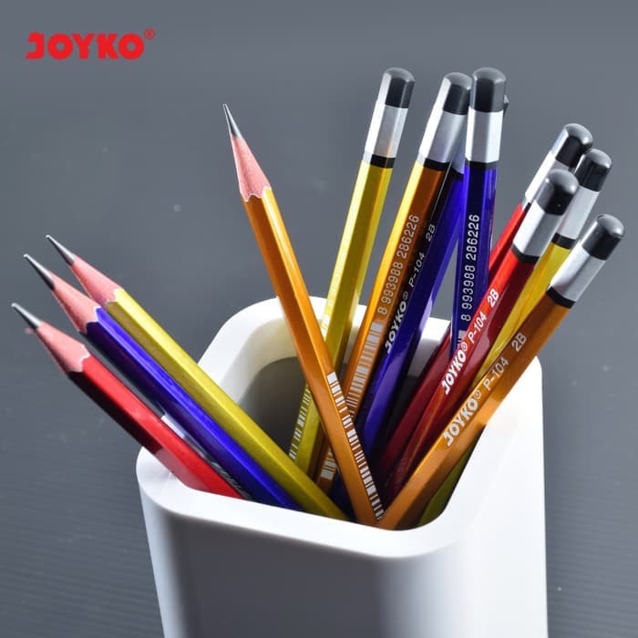 

Pencil / Pensil Joyko P-104 / 2B / Metallic / 1 BOX 12 PCS ori
