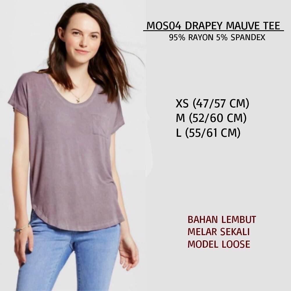 Baju Kaos Wanita Mossimo 04 Drapey Tee