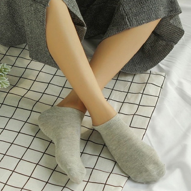 IMURA | KAOS KAKI POLOS 6 GARIS KAOSKAKI WARNA PASTEL FASHION WANITA ANKLE SOCKS