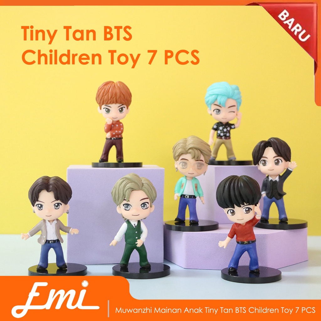 Mainan Anak Tiny Tan Miniatur BTS Children Toy for Army 7 PCS