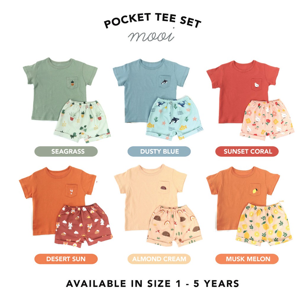 Mooi Pocket Tee Set (New Motif)