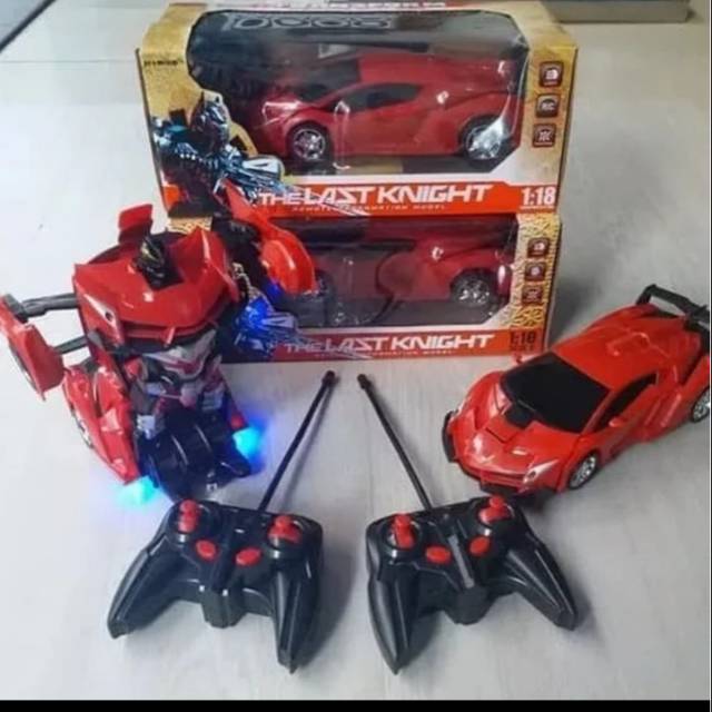 Mobil rc lamborgini robot last knight