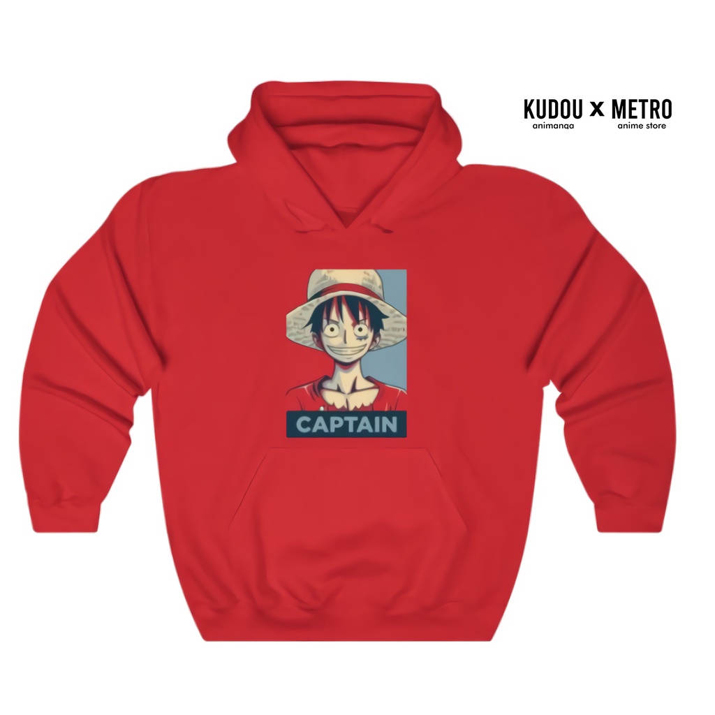 Hoodie Captain Luffy Anime Manga One Piece Premium Unisex