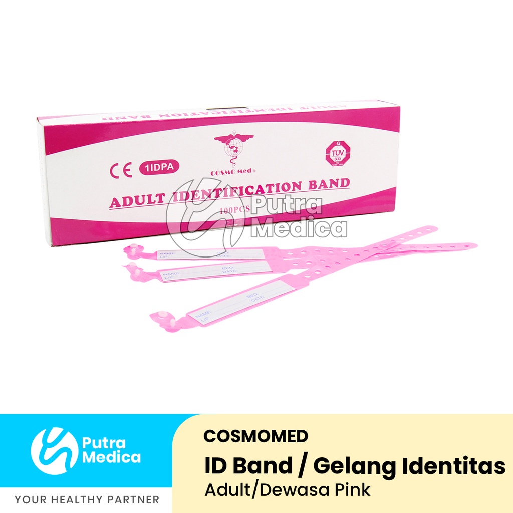 Cosmomed ID Band Dewasa - 1 Pc / Gelang Identitas Identifikasi Pasien / Identification Bracelet