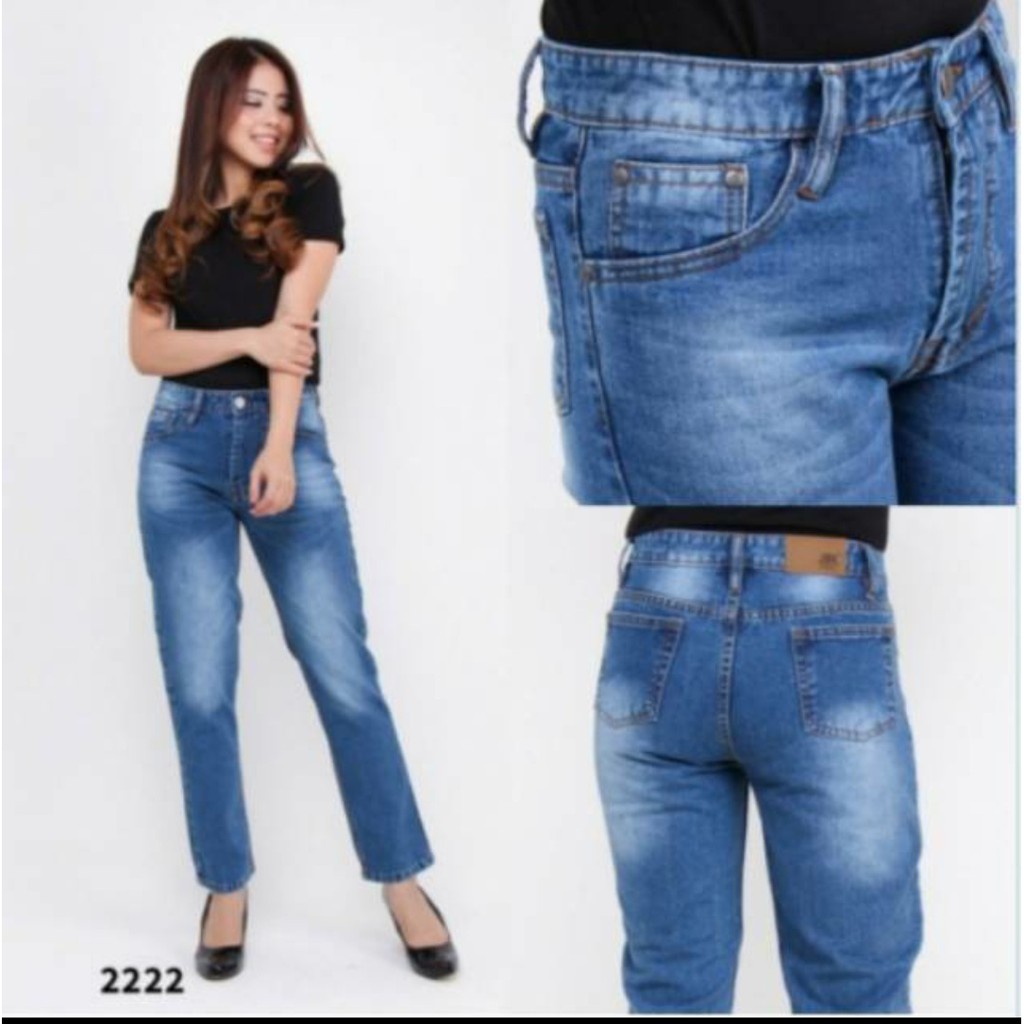 KBR STORE- CELANA BOYFRIEND JEANS POLOS