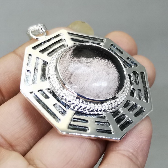 Kalung Batu Alam Fosil Galih Kelor Hitam