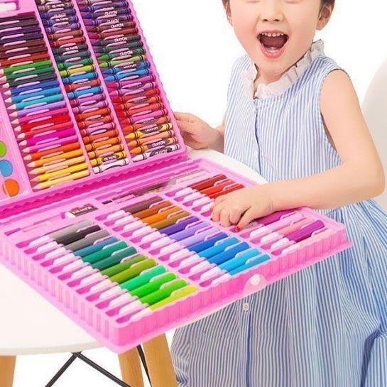 

CRAYON ART SET PERALATAN LUKIS ANAK UKURAN 42 86 150 168 208 PCS - 42 PCS, Merah Muda