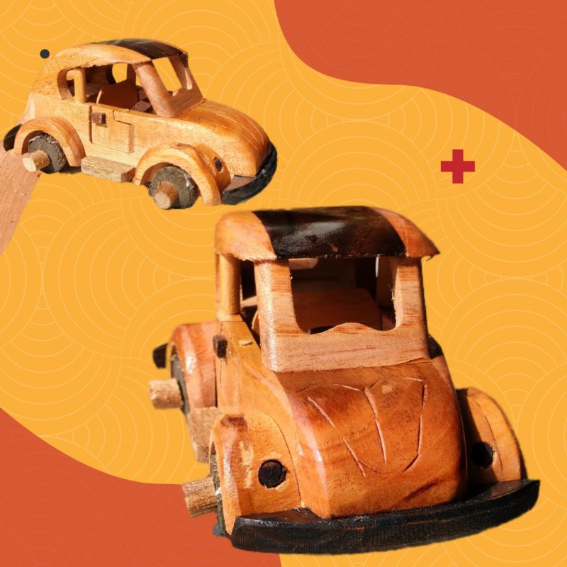 MAINAN MINIATUR MOBIL MOBILAN KAYU