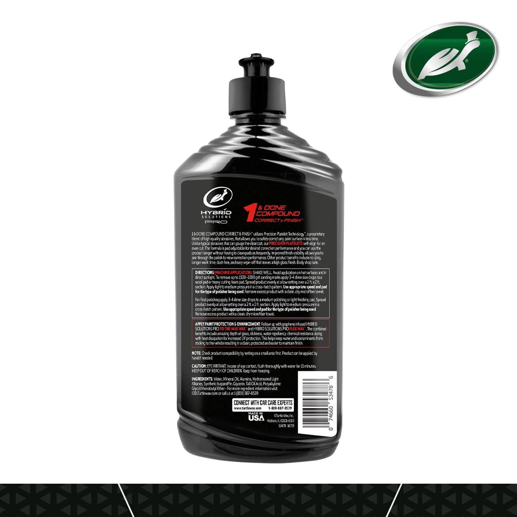 TURTLE WAX HYBRID SOLUTIONS PRO 1 N DONE COMPOUND CORRECT N FINISH 414ml