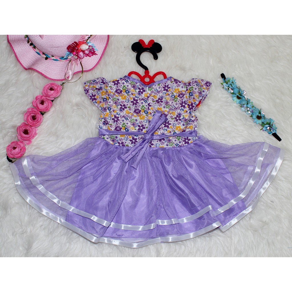 Dress Kids Beiby/Dress Bayi Motif Bunga/Fashion Bayi Koreaan Style Super Elegant/Baju Murah