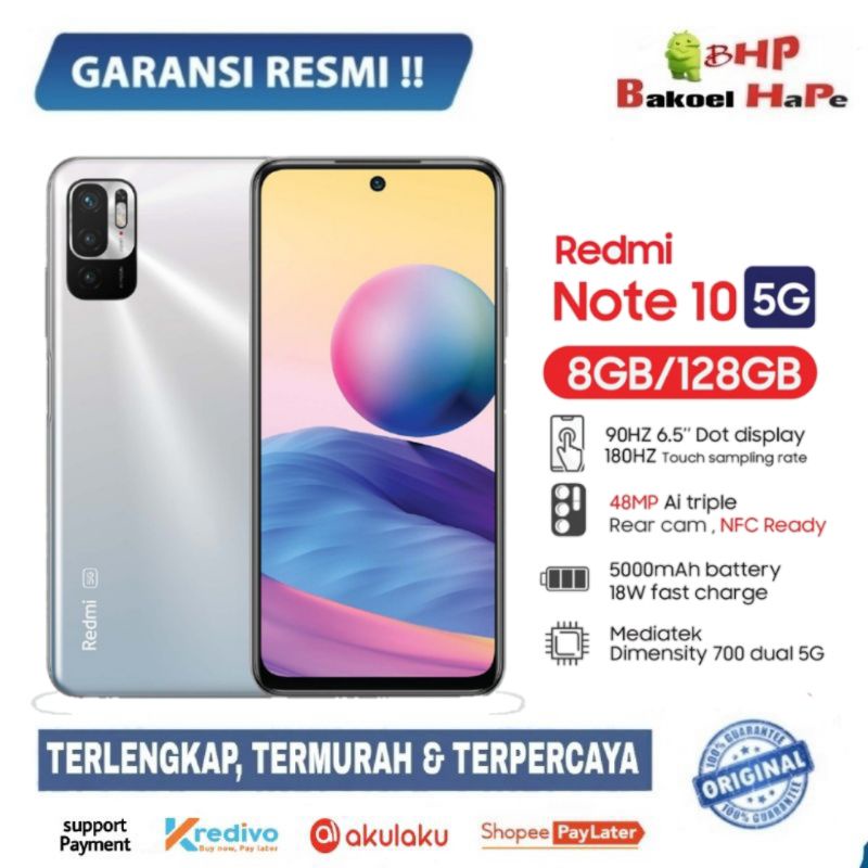 XIAOMI Redmi Note 10 5G 4/128 & 8/128GB Garansi Resmi