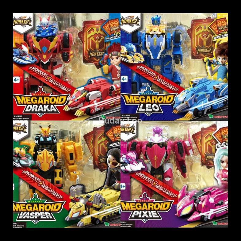 Promo Monkart Megaroid Draka Leo Vasper Pixie Rarrken Dante Zero Lancelot Action Figure Terupdate