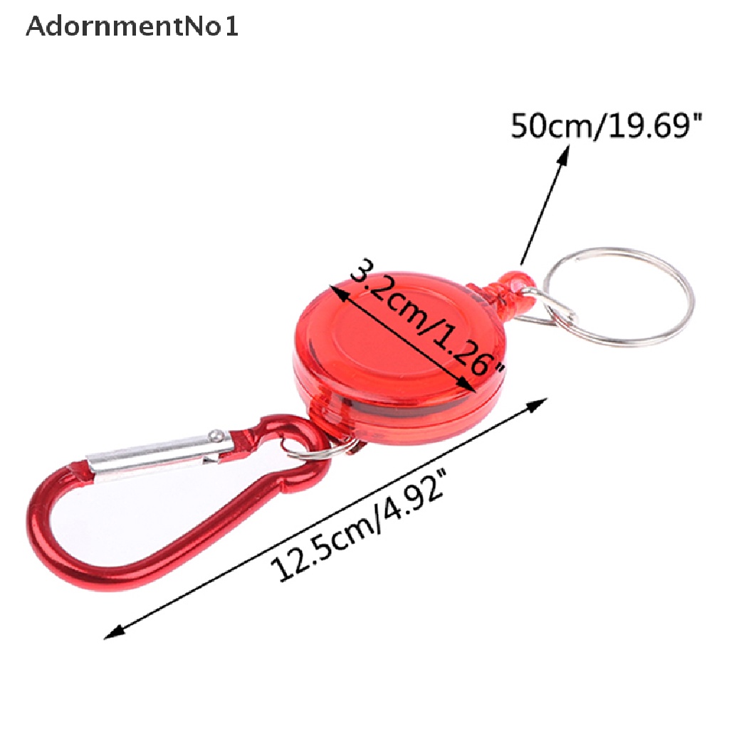 (AdornmentNo1) 1pc Gantungan Kunci Carabiner Retractable Untuk Ski Pass Owner