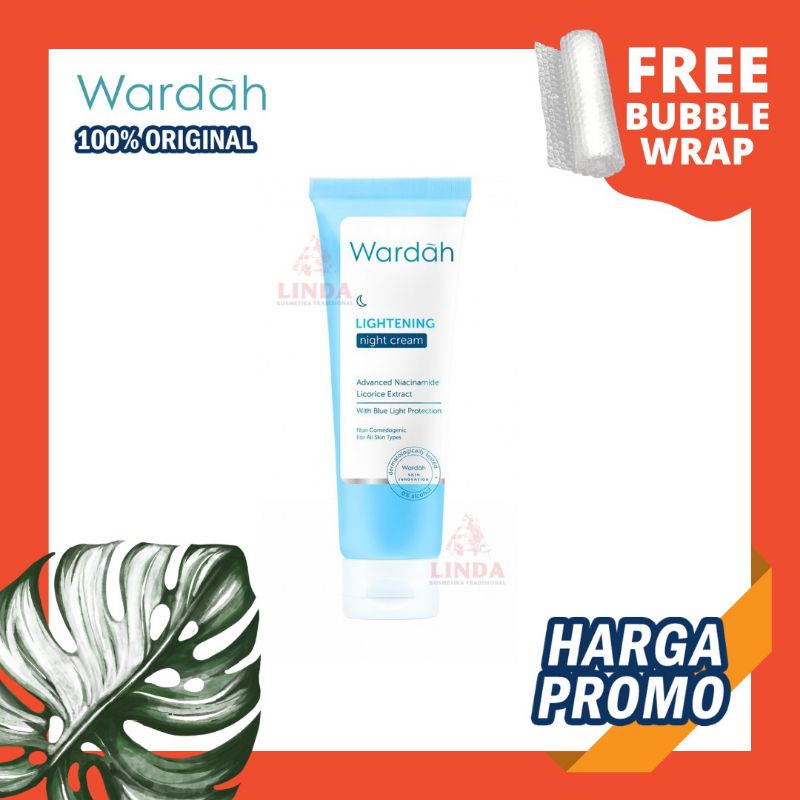 Wardah cream lightening night tube 20ml