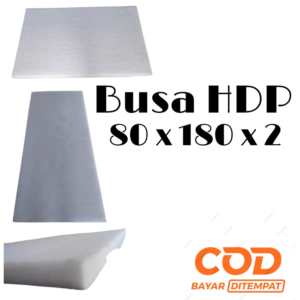 lembaran busa hdp putih ukuran 80cm / busa murah / busa single