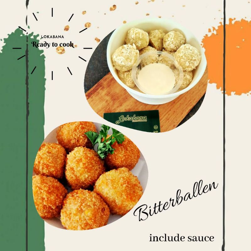 

(Ready to Cook) Bitterballen Bola Daging Croquet Kroket Camilan siap Saji Frozen Food