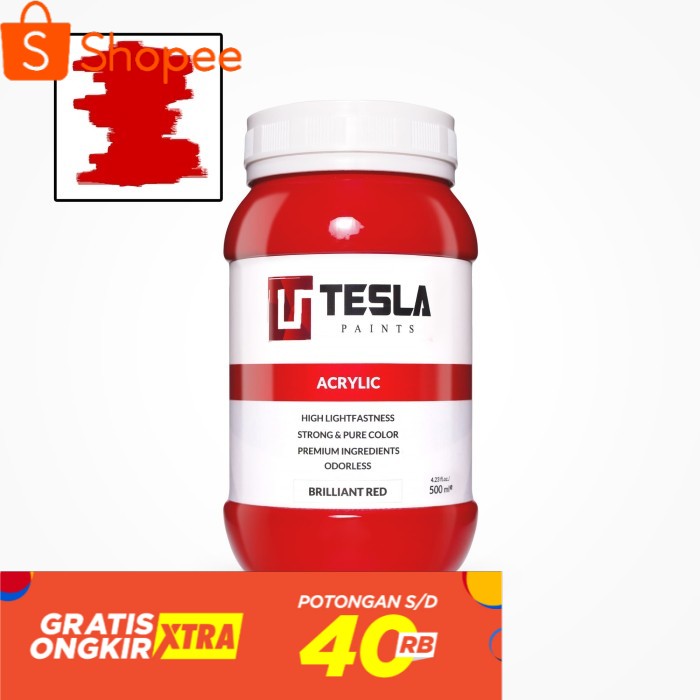 

Tesla Acrylic 500 ml Brilliant Red