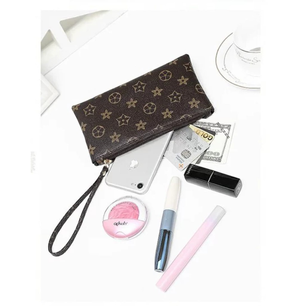 Dompet Kulit Panjang LV Fashion Wanita / Dompet Wanita Import