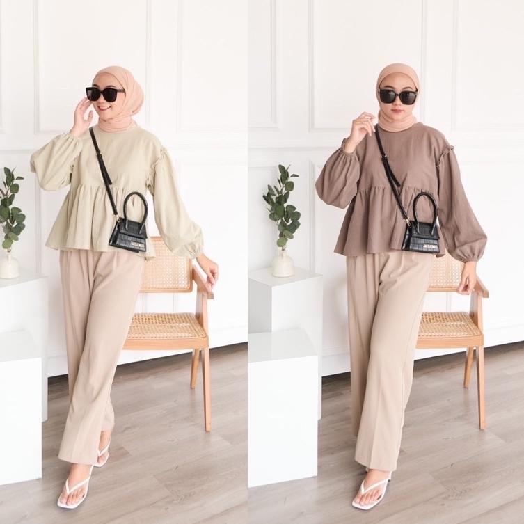 SELA BLOUSE WOW / BLOUSE KOREAN STYLE / BLOUSE DRESS / BAJU BLOUSE WANITA MURAH  / ATASAN WANITA BLO