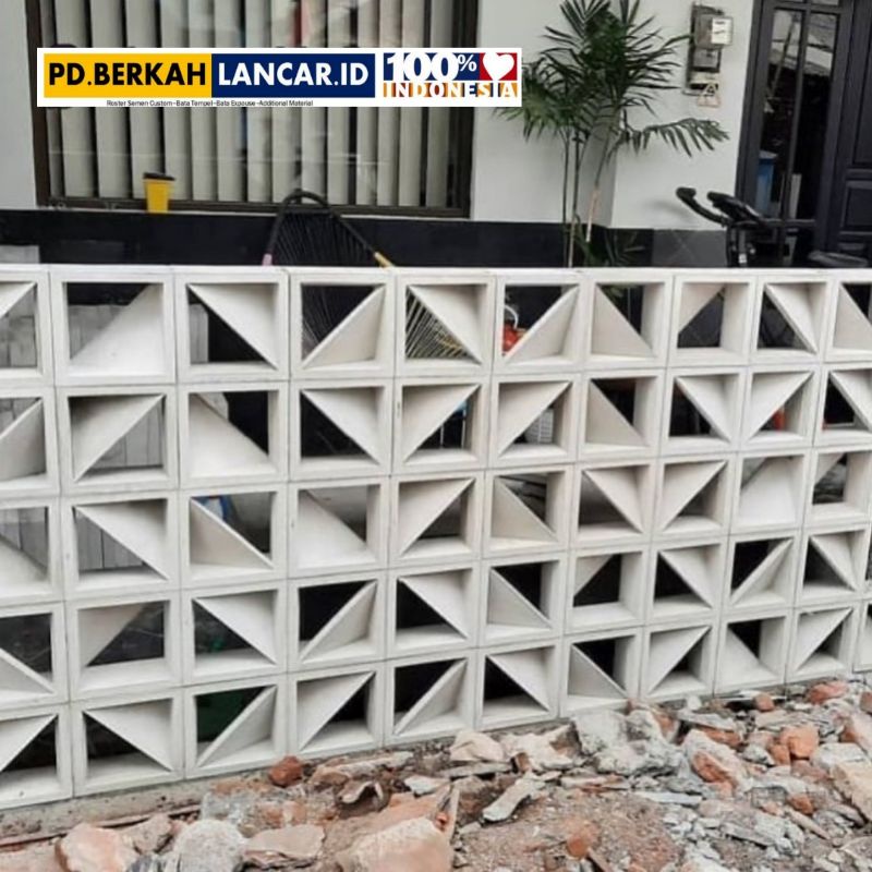 Roster Beton Roster Minimalis Loster Beton Putih Ukuran 20x20