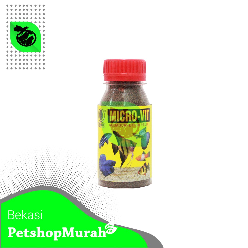 Makanan Ikan Hias Akari Microvit Pakan Fish Food Micro vit 50 gram