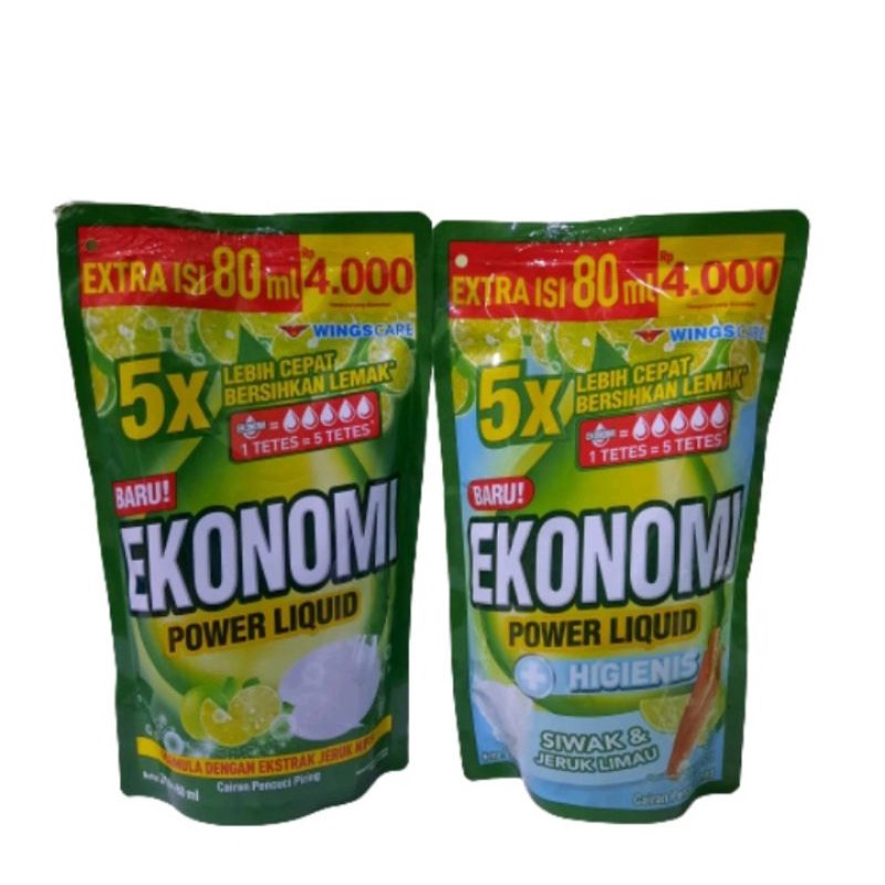 Ekonomi Sabun Cuci Piring Power Liquid 290 ml / Refill Cairan Pencuci Piring/ BISA COD