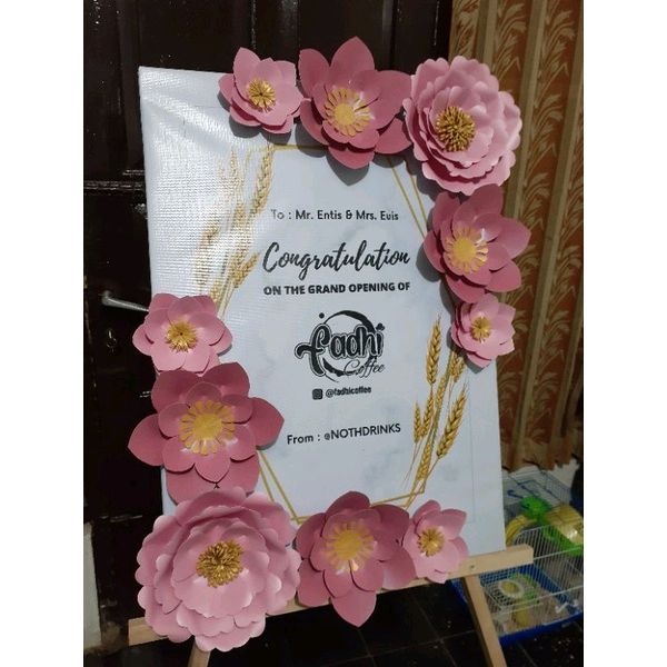 

Papan Bunga Kertas Paper Flower Board Karangan Bunga