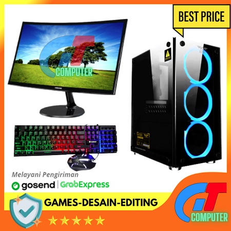 PC Gaming Lengkap Intel i5 3470 / VGA GT 1030 2GB DDR5 / Ram 16GB / SSD / Editing - Gaming