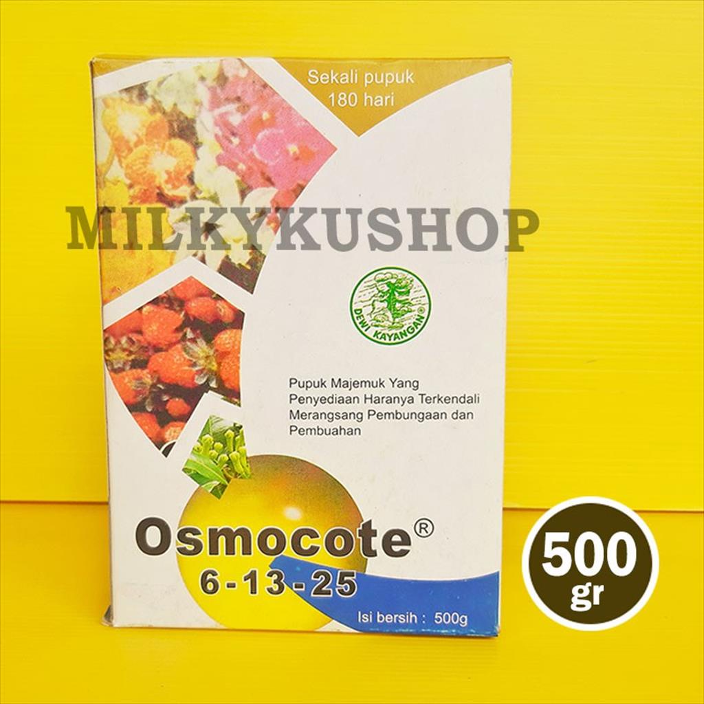 PUPUK OSMOCOTE 6 13 25 500 GRAM KEMASAN PABRIK DEKASTAR BUNGA BUAH