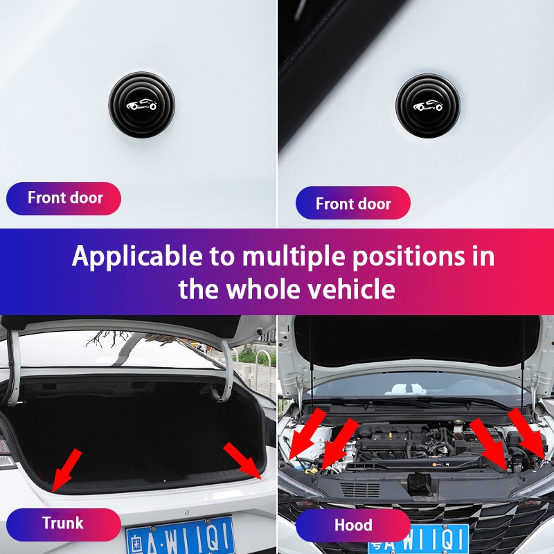 1PCS Stiker Mobil Pintu Mobil, Kedap Suara Patch Gasket Penyerapan, Bantalan Insulasi Suara Karet Stiker, Shock Car Stickers Car Door Soundproof Patch, Shock Absorption Gasket