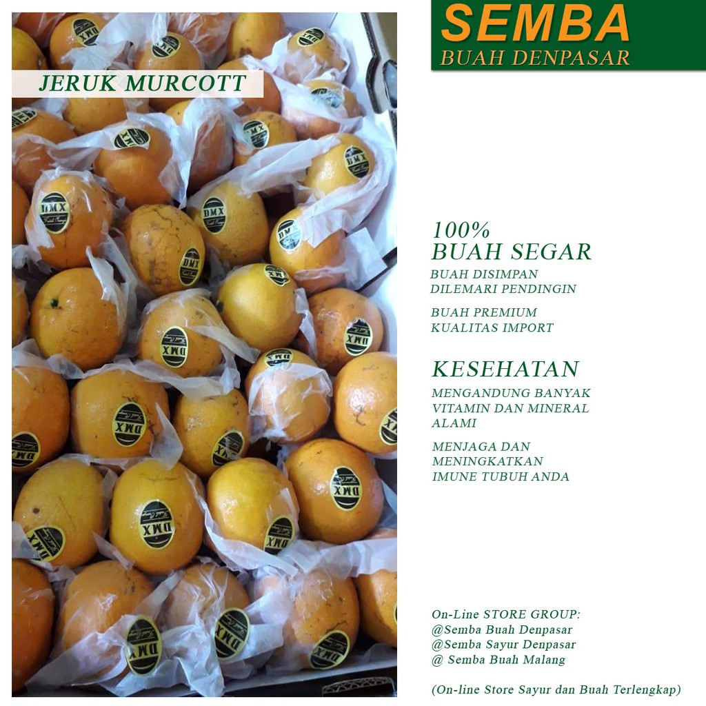 

JERUK MURCOTT buah fruit sayuran sembako food makanan pangan fresh segar murah Lengkap DENPASAR BALI