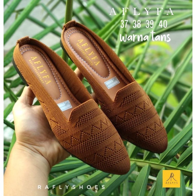 Aflyfa Sandal Slop Wanita Rajut BEST SELLER