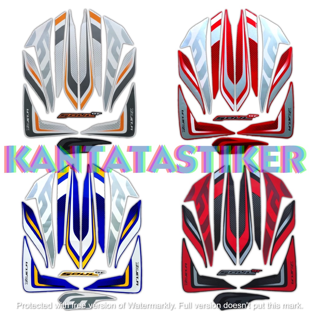 STIKER STRIPING & LIS BODY MOTOR YAMAHA MIO SOUL GT 2014