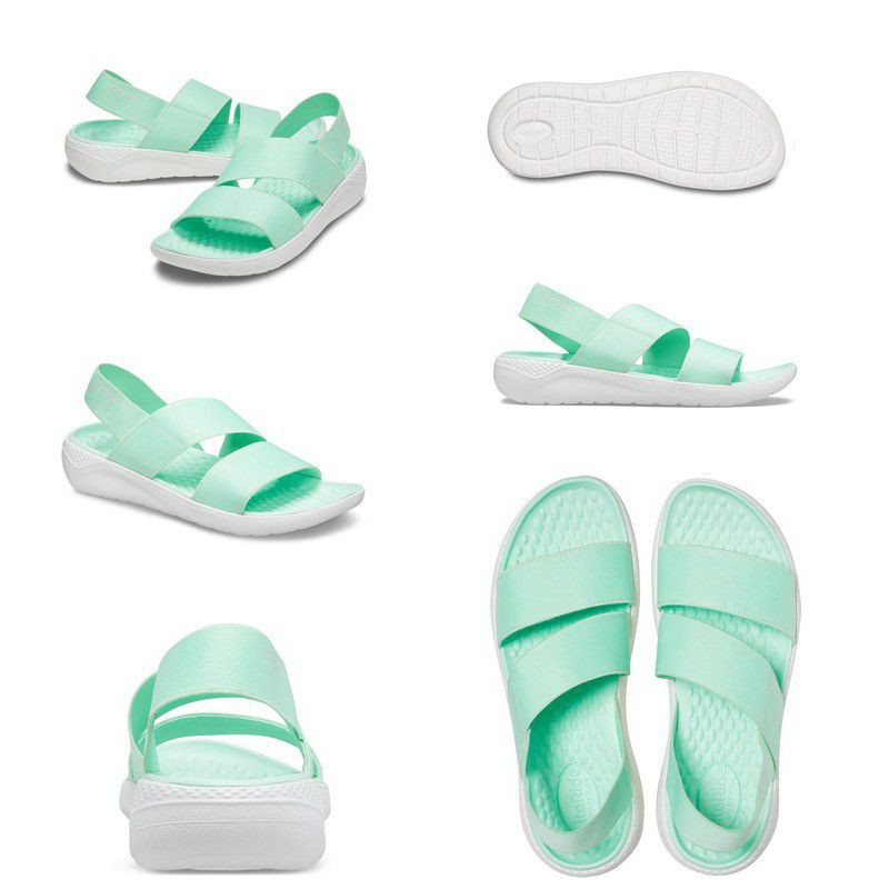 SANDAL CROCS LITERIDE STRETCH STRAP WOMEN / CROCS LITERIDE STRAPY SLIP ON SANDALS