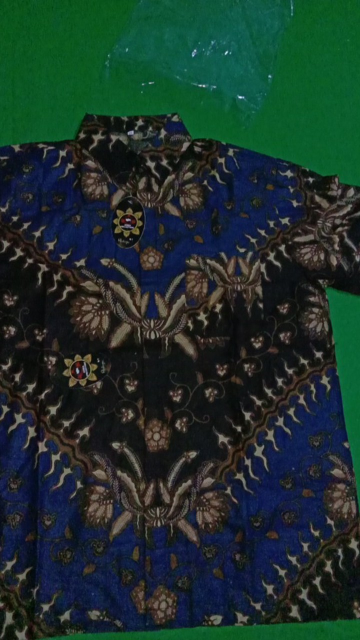 Bswart Batik Hrb026 Kenongo Hem Pendek Padi Pekalongan M L Xl Batik Pria Murah Modern Grosir Batik