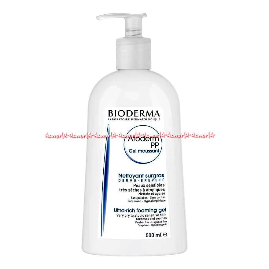 Bioderma Atoderm PP Gel Moussant Krim Pelembab Kulit Wajah Mengurangi Iritasi 500ml