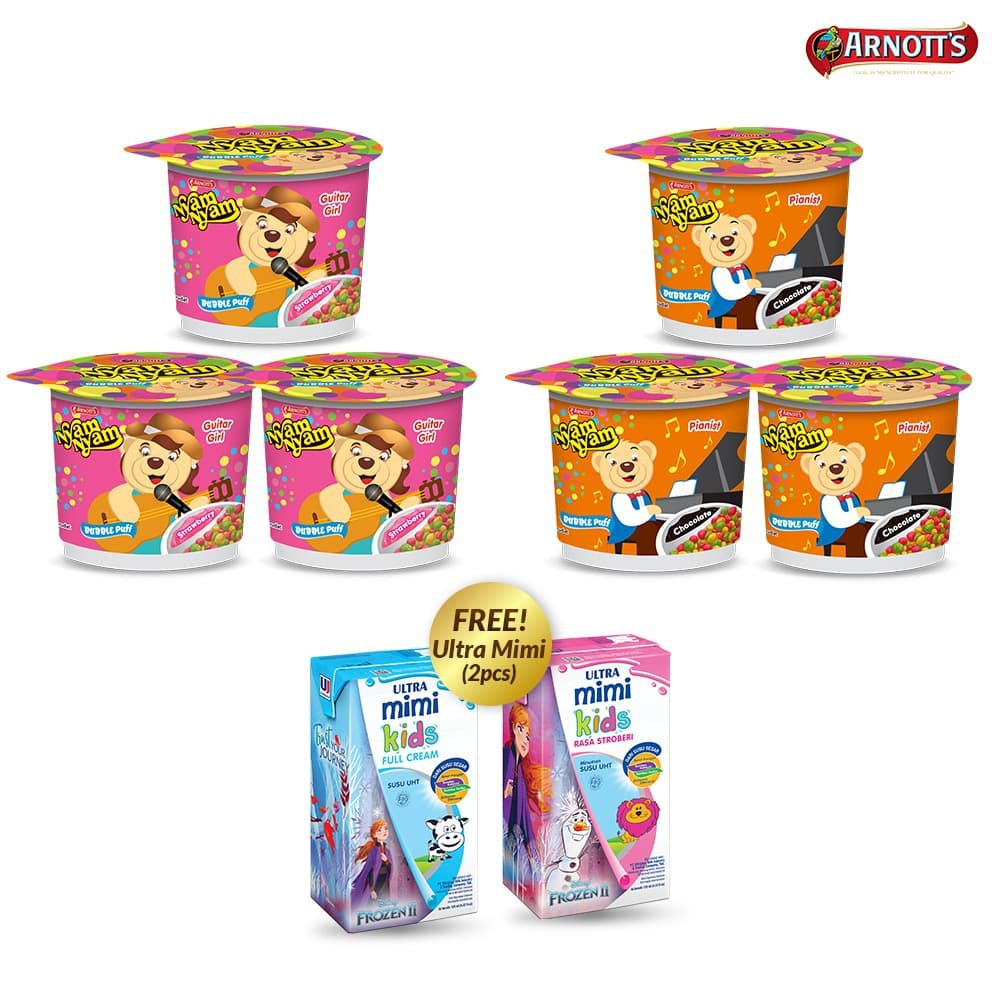 

PROMO ARNOTT'S NYAM-NYAM BUBBLE PUFF + FREE ULTRA MIMI 2PCS TERMURAH