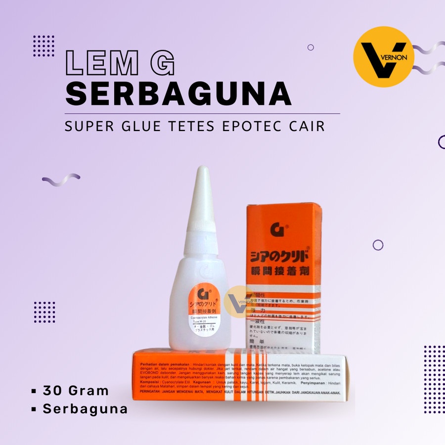 

Lem G China Korea Serbaguna Super Glue Tetes Epotec Cair