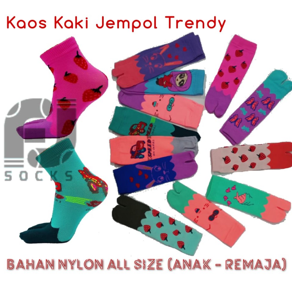 Kaos Kaki Jempol Anak sampai Remaja 26 - 39/Kaos kaki Gaul/Kaos Kaki Trendy