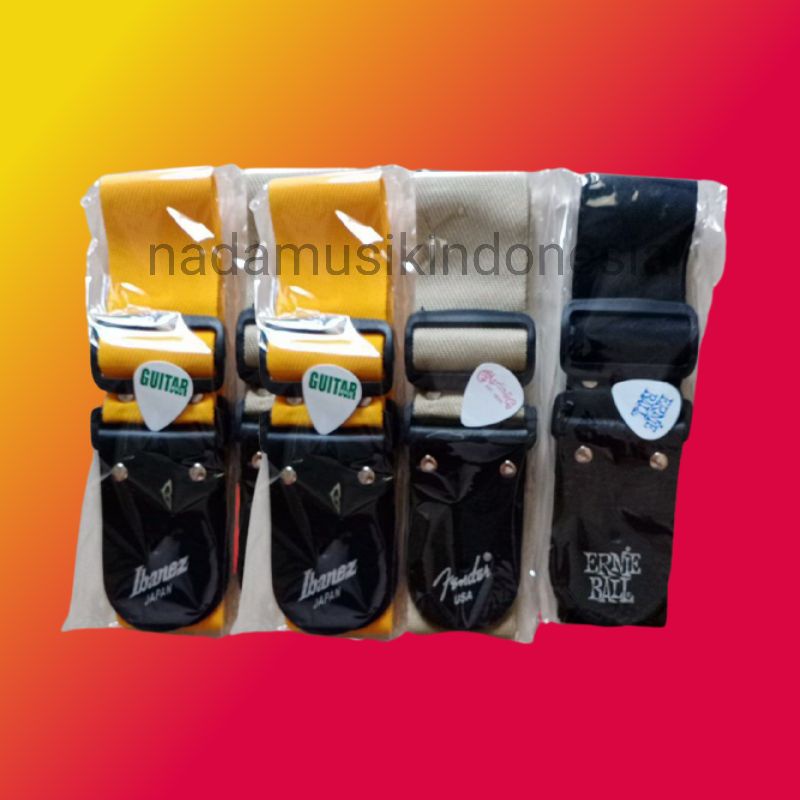 Strep gitar dan bas bonus pick gitar