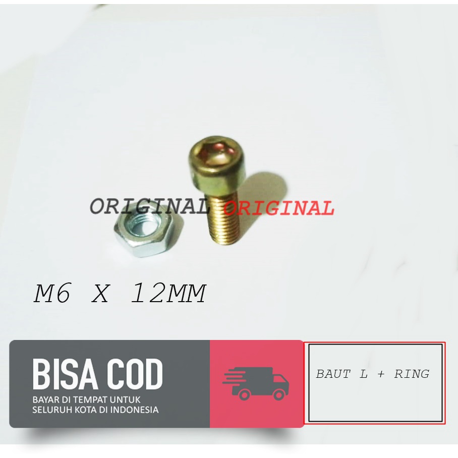 5 PCS Baut L M6 X 12MM + mur + ring Motor