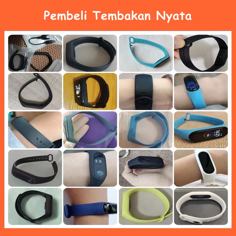 Tali✅Silicone Strap For MiBand Mi 4/5/6 Xiaomi Smartband Bracelet Tali