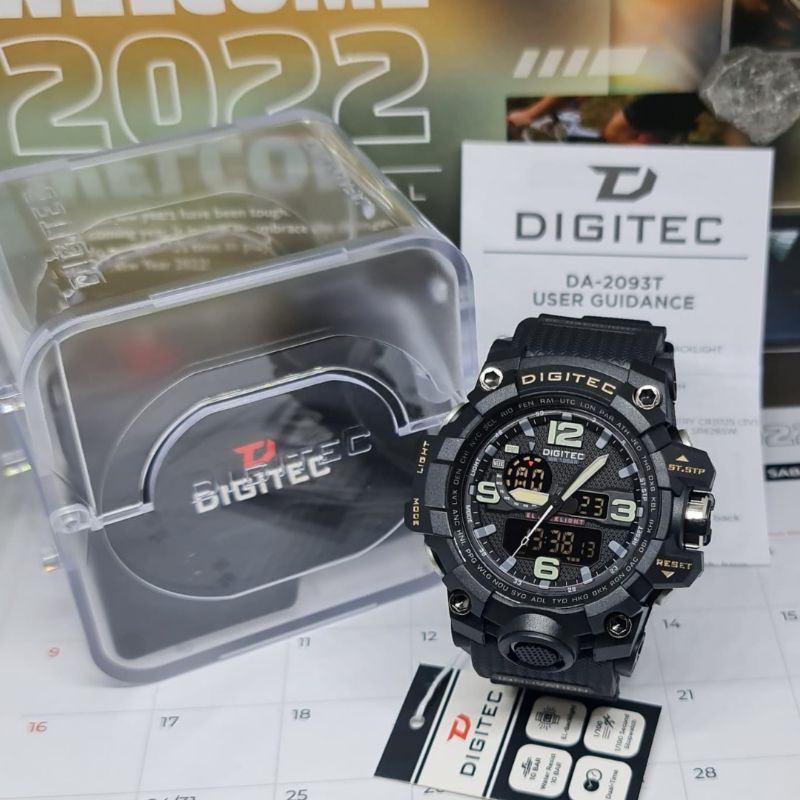 Jam Tangan Pria Analog Digital Digitec 2093 Rubber Original