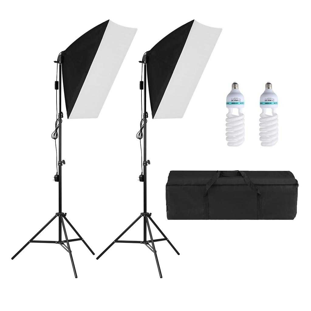 Portrait Foto Studio Set Lightning Kit Youtube Vlog Unboxing LS 02 Light Stand 200cm Multifungsi