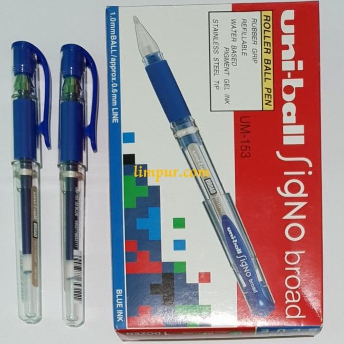 

---Terbartu--- Uniball Signo Broad Um 153 Pen Gel 1.0 mm(Blue)Original Japan 1losin