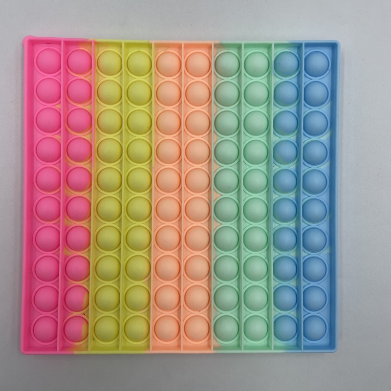 Jumbo Pop It Push Bubble Sensory Cute Toy Super Big Popit Gigantic Oversized Chess Board Push Pop It Hello Kitty Toys for Kid Children Gift-Macaron Square 20cm