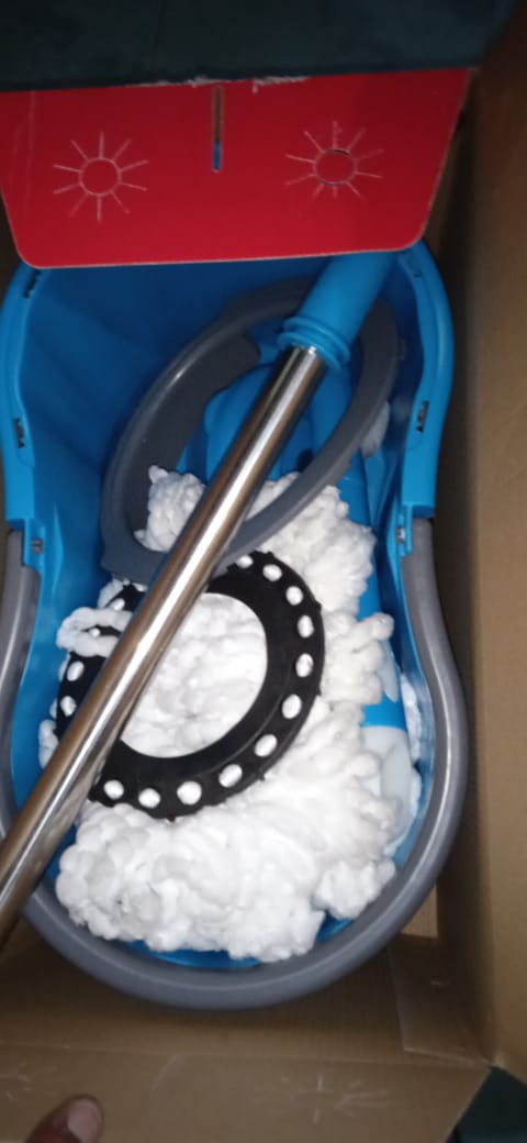 Alat Pel Lantai Magic Wonder Spin Mop Original Putar 360 Derajat Otomatis Tanpa Peras Pakai Roda