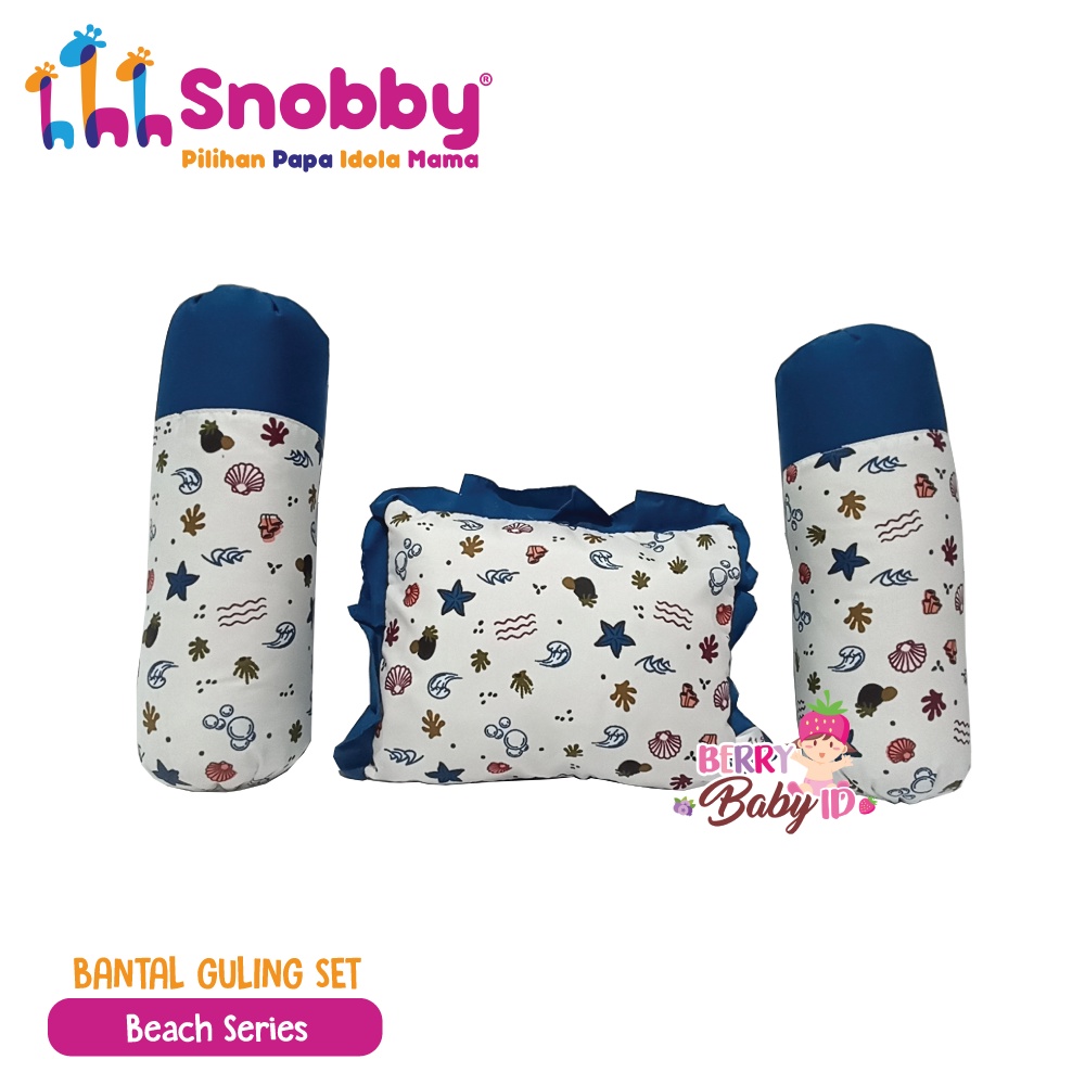 Snobby Bantal Guling Set 1 Bantal 2 Guling Perlengkapan Tidur Bayi Berry Mart