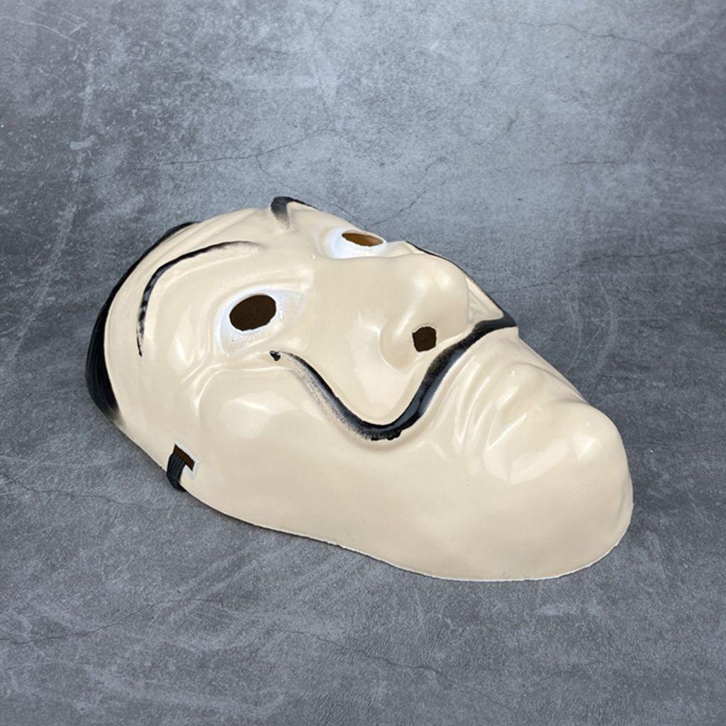 [Elegan] Topeng Halloween Mode Plastik Film La casa de papel Halloween DIY Aksesoris Cosplay Salvador Dali Mask